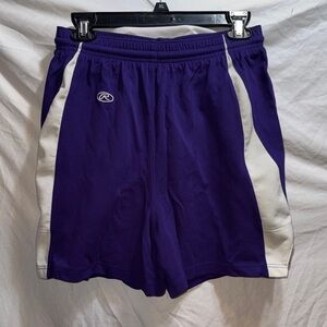 Rawlings Men's Athletic Shorts in Purple and White